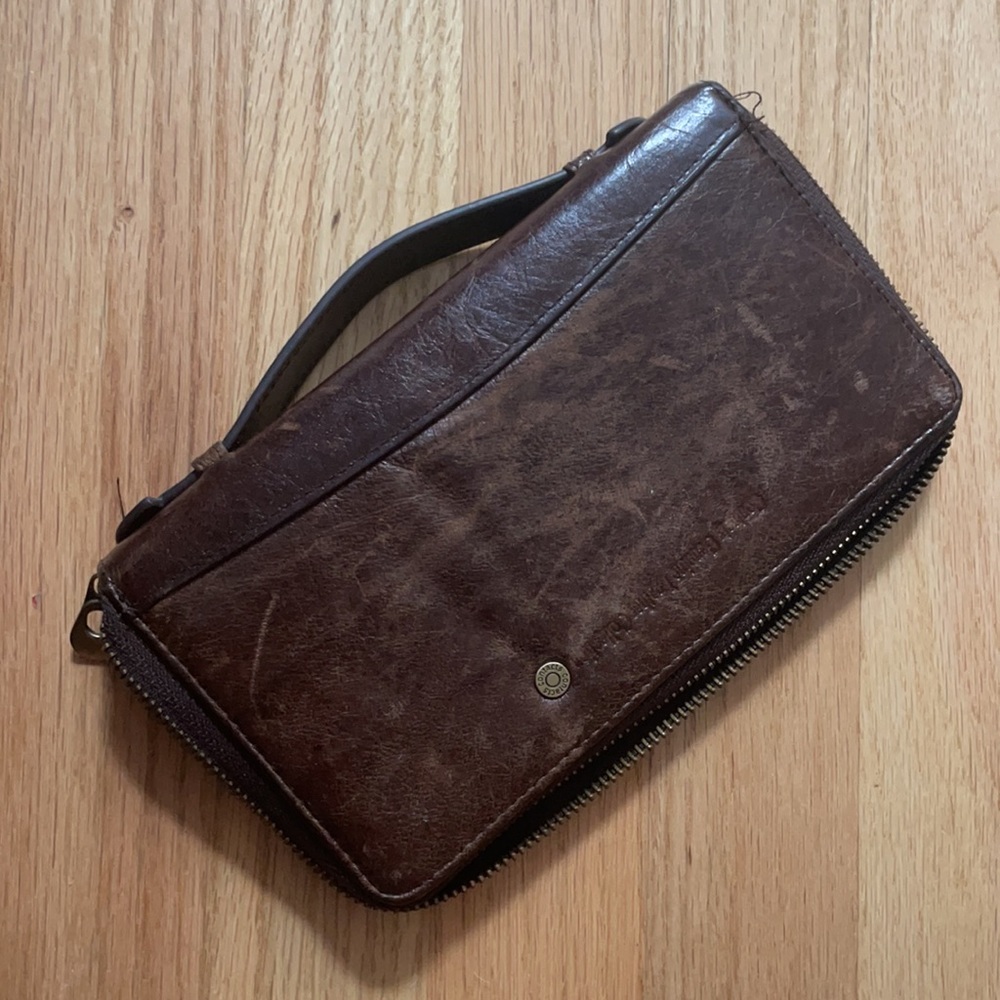 Men’s wallet Leather genuine with handle
